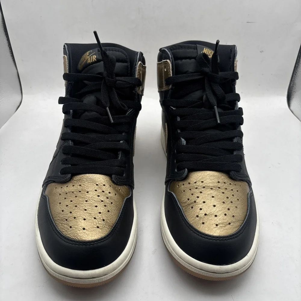 Nike Air Jordan 1 Retro OG High Black Gold US‎ 10 EXCELLENT! crease protector